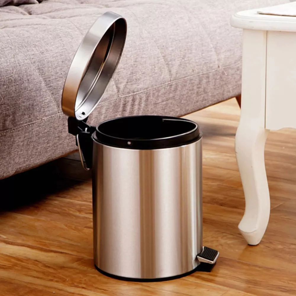 Stainless Steel Trash Can with Step Pedal 