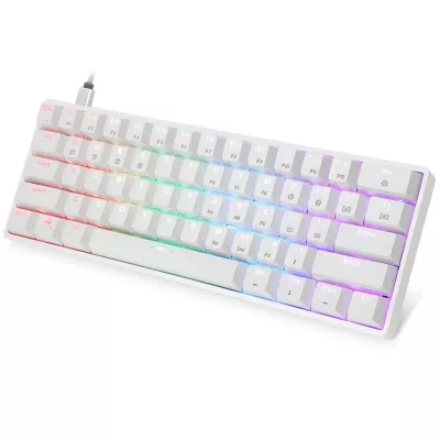 GK61 SK61 61 Key Mechanical Keyboard USB Wired LED Backlit Axis Gaming with Gateron Optical Switches For Desktop