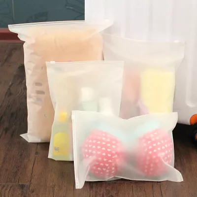 Waterproof Translucent and Matte Storage Bags with Zipper Lock for Garment and Cloth