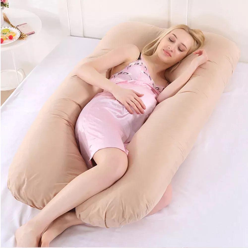 Pregnancy Pillow Maternity for sleeping Full Body Pillow U Shaped 100% Cotton