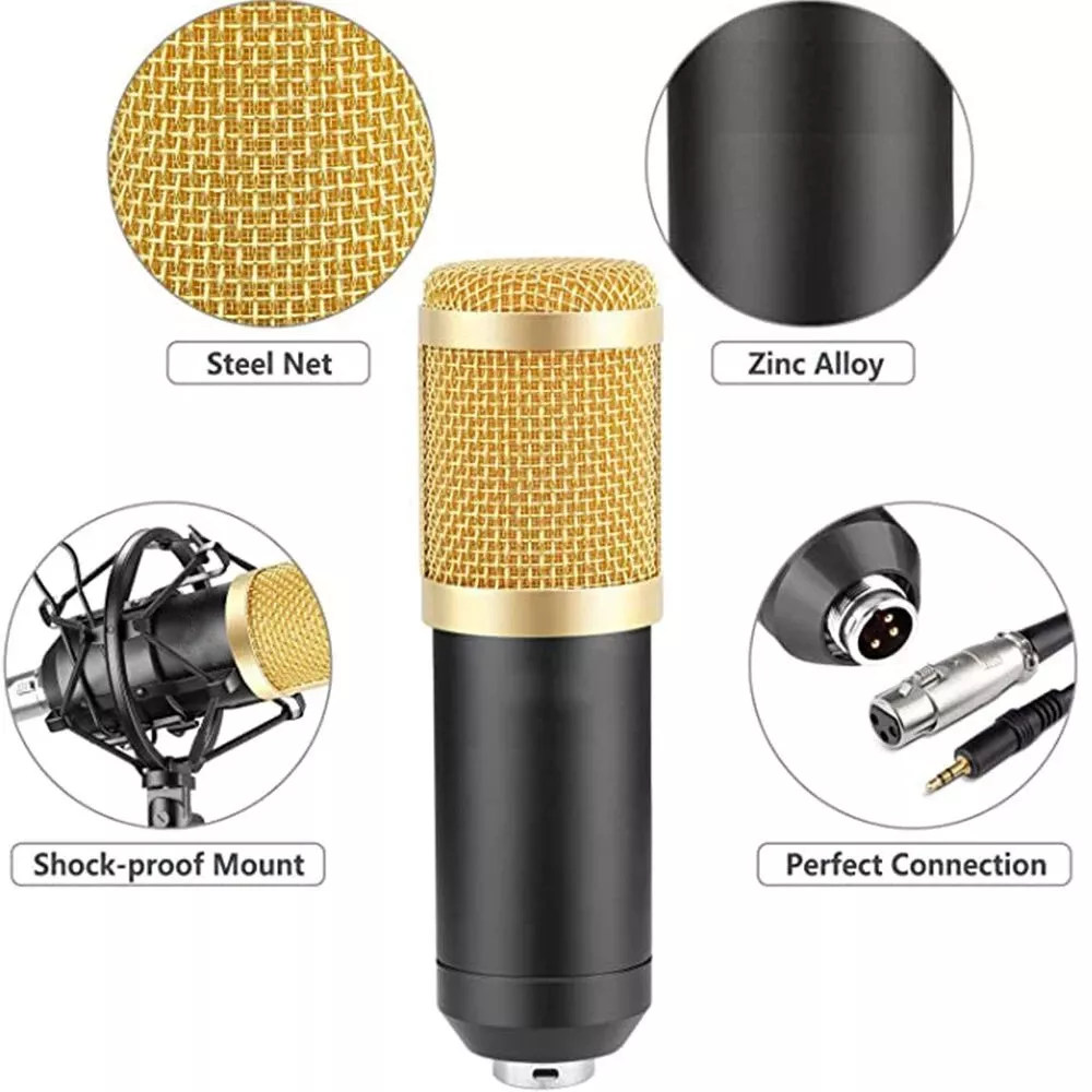 Professional bm800 Condenser Microphone And Voice Recording For Phone Computer Karaoke KTV Radio