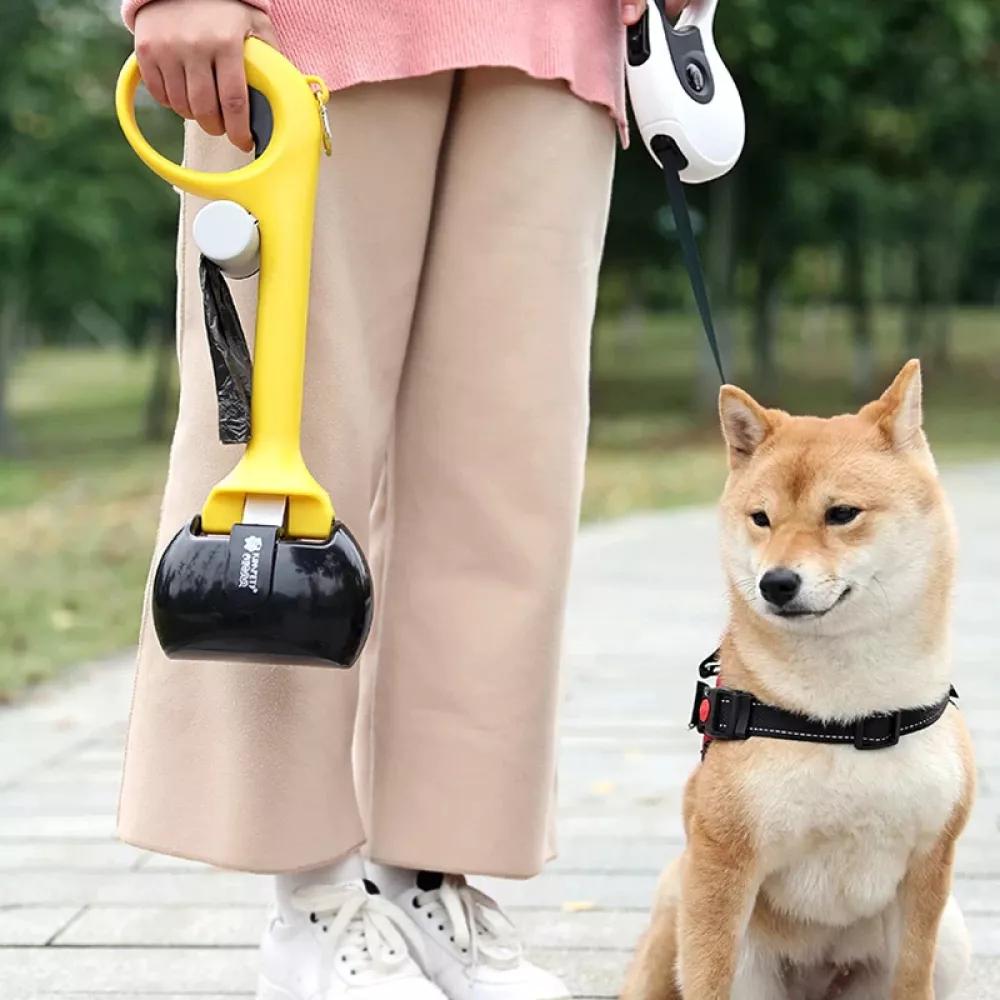 Portable Pet Pooper Scooper for Dogs and Cats with Handle for Pick Up and Outdoor