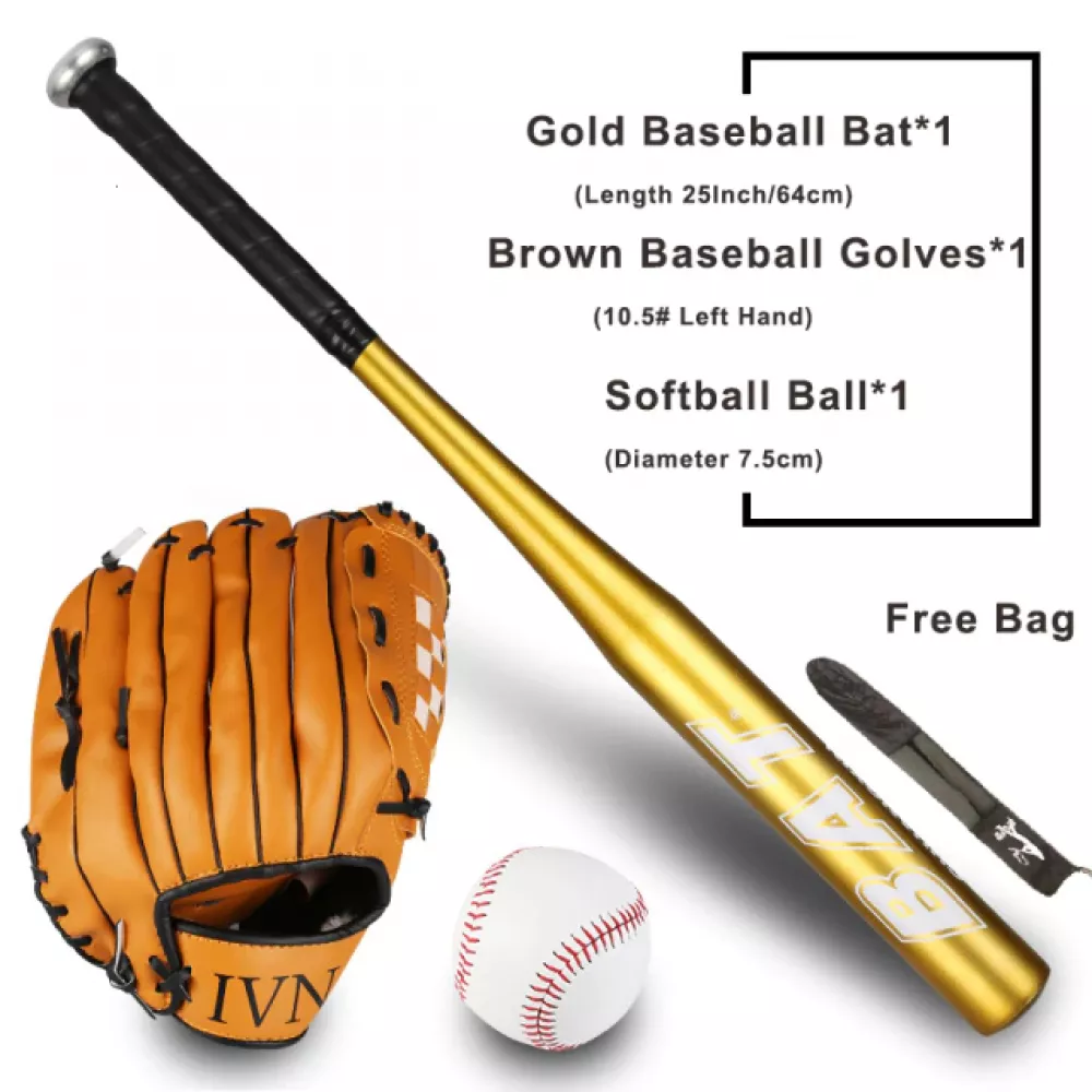 64cm Teens Baseball Bat Set With Bag Bat Of The Bit Softball Gloves For Kids Teenager