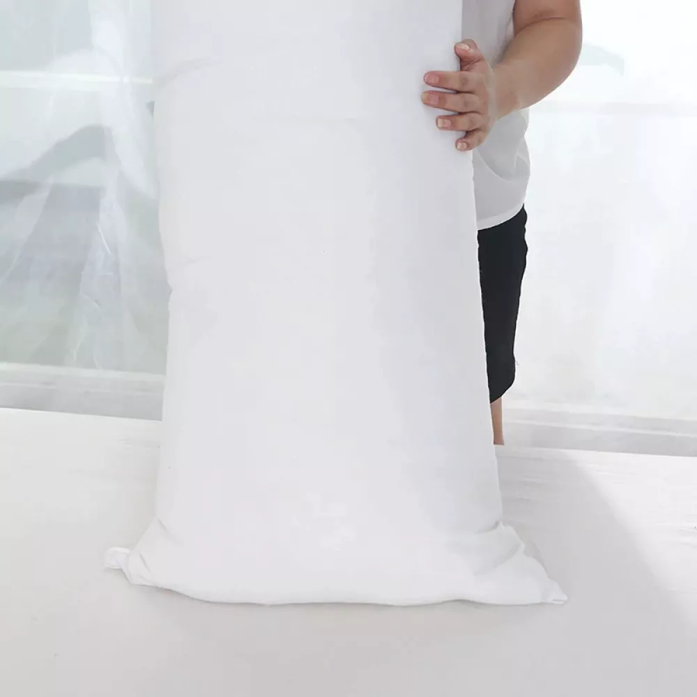 Rectangle Long Hugging Body Pillow and Cushion Filling for Interior Home Bedroom Use in White Color(150 x 50 cm)