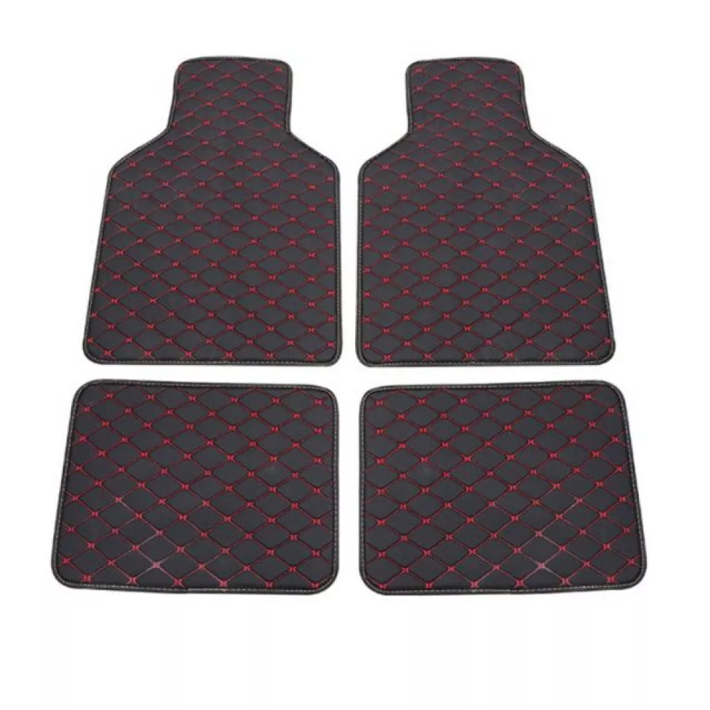 Universal Fit Leather for Car Floor Mat Waterproof Foot and Pads Protector 4pcs