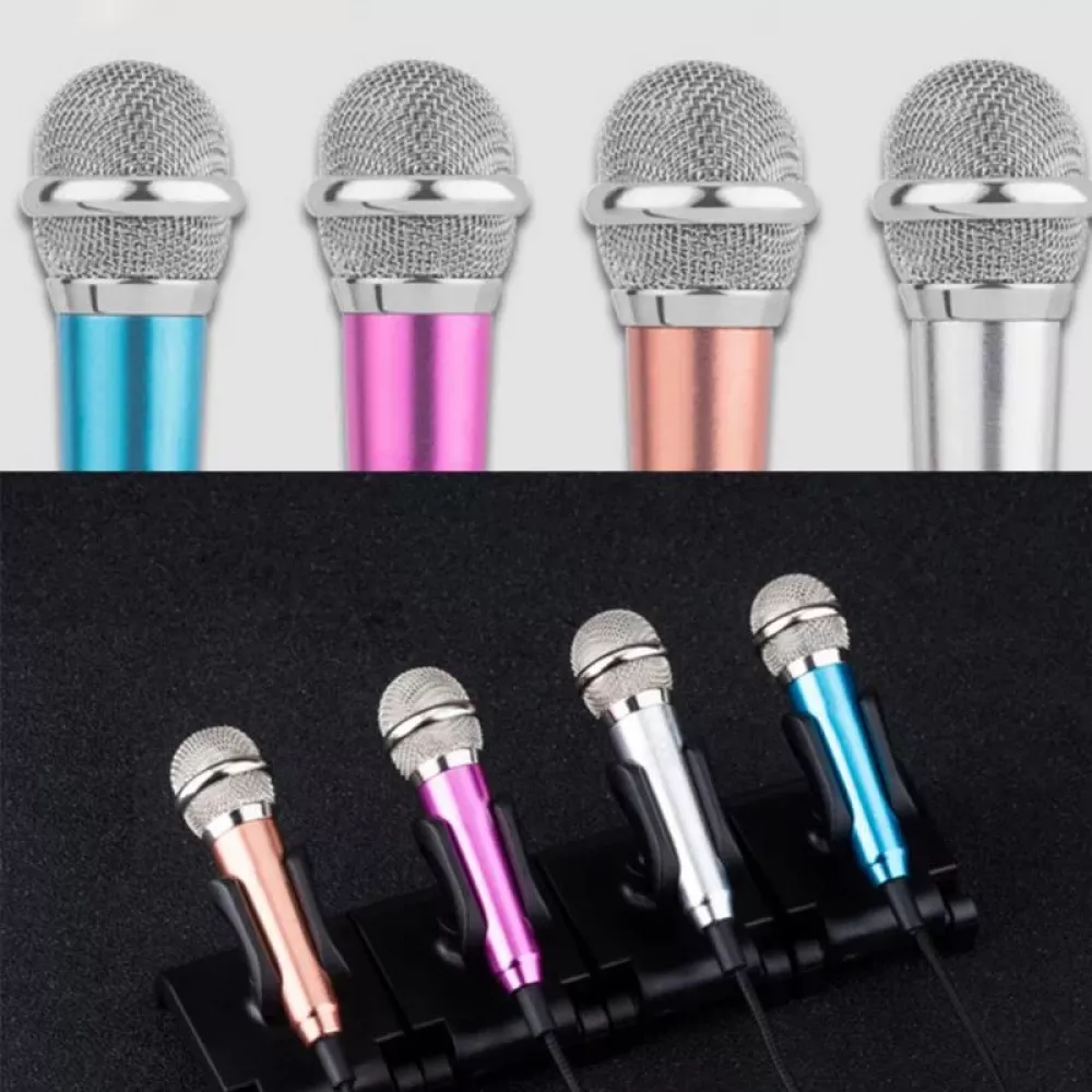 Portable Mini Microphone 3.5mm Stereo Studio For Cell Phone Laptop PC Desktop Small Size Microphone, Size: App.5.5cm*1.8cm