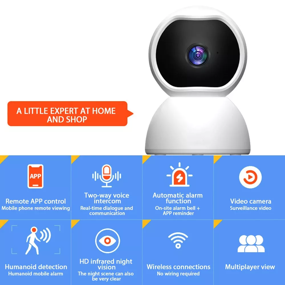 Wireless Home Security Camera Surveillance for Pet/Baby/Elder Monitor, Home and Indoor with Wifi