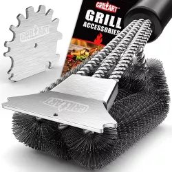 Grill Brush and Scraper Wire Bristle Brush For Cleaning BBQ Grill