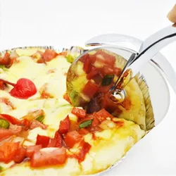 Stainless Steel Pizza Cutter and Slicer, Bread, Cake, Pancake, Dough, Pastry, Pasta and Dough Cutter Knives